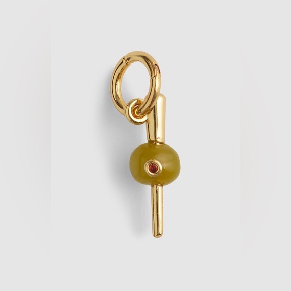 Madewell Jewelry - Madewell Gold and Olive Green Olive Charm Pendant
